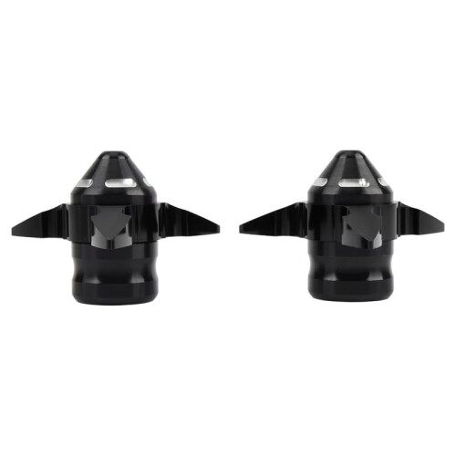 2pcs Universal Motorcycle Front Fork Sliders /  Guards - Aluminum Alloy Black