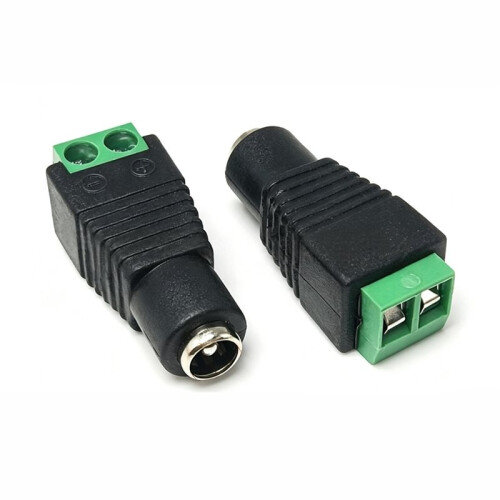 10 Stück -Stecker, 5,5 X 2,1 mm, Grüner Anschluss, Stromadapter, Kabelende, Stecker 1
