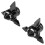 2pcs Universal Motorcycle Front Fork Sliders /  Guards - Aluminum Alloy Black 4