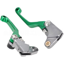 Brake Clutch Levers for KLX110L 2010-2024 Dirt Pit Bike Adjustable CNC Lever Pivot Set Green