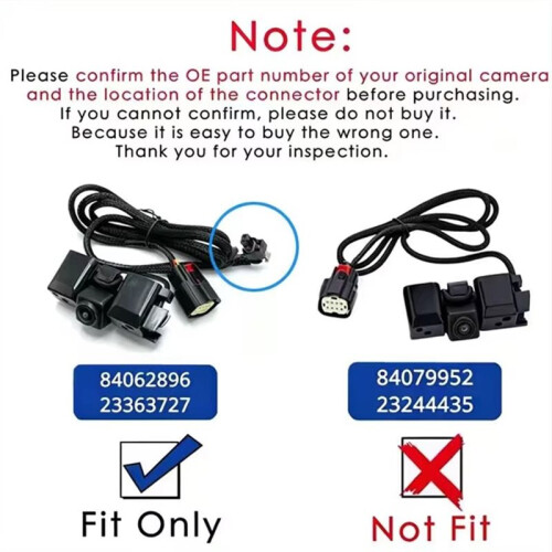 Rear View Backup Reverse Camera Replacement 84062896 for  Silverado 1500 2500 3500  Sierra 1500 2500 3500 2