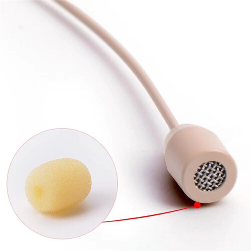 Microfono A Condensatore Omnidirezionale per Auricolare per Trasmettitore Bodypack Wireless per  da 3,35 mm con Blocco. 2