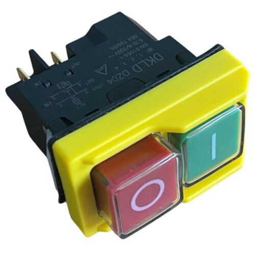 DZ04 4 Pins Waterproof Electromagnetic Push Button Switches Start Stop  for Grinding Machine 250VAC 8(6)A 2