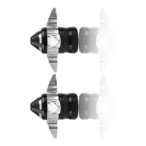 2pcs Universal Motorcycle Front Fork Sliders /  Guards - Aluminum Alloy Silver 1