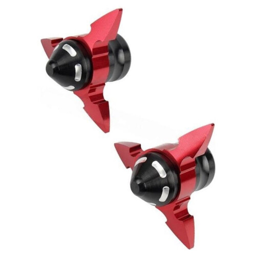 2pcs Universal Motorcycle Front Fork Sliders /  Guards - Aluminum Alloy Red 1