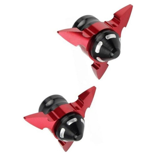 2pcs Universal Motorcycle Front Fork Sliders /  Guards - Aluminum Alloy Red 2