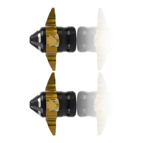 2pcs Universal Motorcycle Front Fork Sliders /  Guards - Aluminum Alloy Gold 1