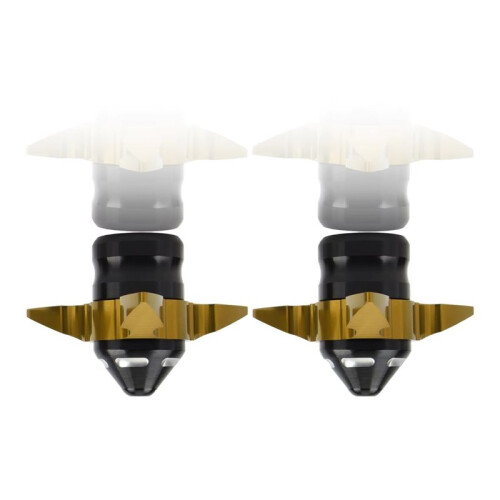 2pcs Universal Motorcycle Front Fork Sliders /  Guards - Aluminum Alloy Gold 2