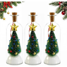 Recordable Christmas Tree Message in A Bottle,Voice Recording Holiday Keepsake with Playback,Christmas Gift WithSnowy B