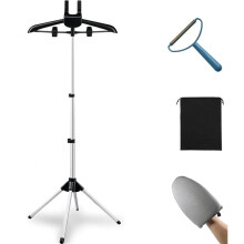 Clothes Steamer Stand Hanger with Steamer Ironing Glove for Steaming Clothes with Grey Handhelded Ironing Pad Board