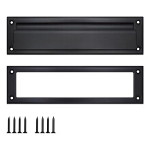 Mail Slot for Door, 13"X3.6" Stainless steel Door Mail Slot with Pre-Drilled Holes & 8 Screws Included