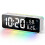 Compact Digital Alert Clock with RGB Night Light, Dual Alarms, Snooze, Dimmer & Temp Display 2