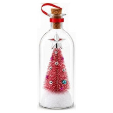 Recordable Christmas Tree Message in A Bottle,Voice Recording Holiday Keepsake with Playback,Christmas Gift WithSnowy A