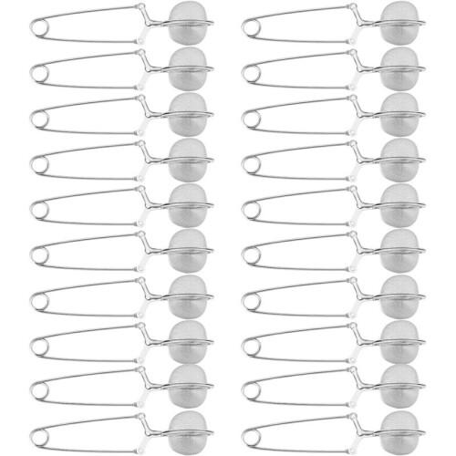 304 Stainless Steel Tea Infuser  - Press Handle Strainer for Loose Leaf Tea, Herbs - Reusable Filter for Brewing 1