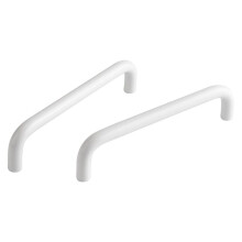 5 Pack Curved Drawer Pulls, 5 Inch Hole to Hole, Dresser Pulls, Modern Closet Door Cabinet Handles White