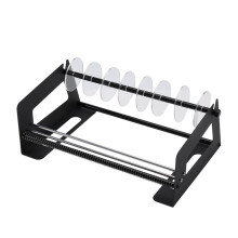 Foldable Acrylic Label Roll Dispenser, Adjustable Label Organizer, Desktop Roll Holder for Home Desktop