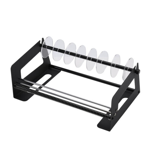 Foldable Acrylic Label Roll Dispenser, Adjustable Label Organizer, Desktop Roll Holder for Home Desktop