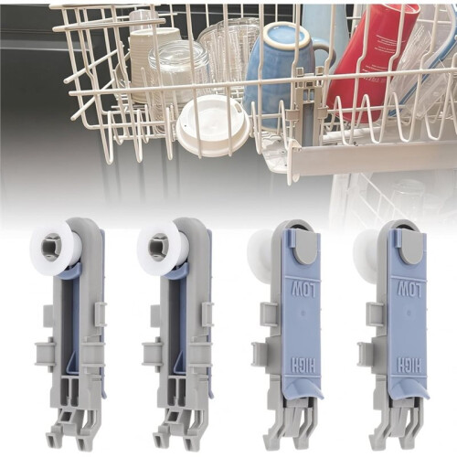 WP8561996 Dishwasher Upper Rack Wheel Adjuster,4PCS Fit for ,,Magic Chef Dishwashers Top Rack Parts