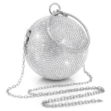 Disco Clutch Purse for Women Rhinestone Wristlet Purse Evening Handbag, Ladies Sparkling Crossbody Shoulder Bag