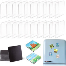 50Pcs Acrylic DIY Fridge Magnet Kit, Magnetic Refrigerator Picture Frames