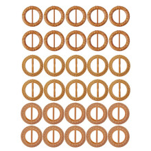 30 Peças de Fivelas de Cinto Estilo Retrô - 3 Modelos de Anéis de Plástico Redondos para Decoração de Roupas
