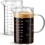 2 Pack Glass Liquid Measuring Cup 500ML 2 CUP with Handle, High Borosilicate Glass Measuring Beaker Three Scales 1