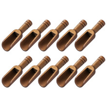 10PCS Wooden Salt Spoon Seasoning Spice Pepper Coffee Bean Measuring Spoons for Kitchen Storage Jars
