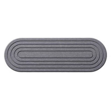Tapis Absorbant en Terre de Diatomées pour Évier - Séchage Rapide - Pieds en Bois - Gris - Idéal pour la Cuisine et la Salle de Bain