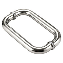 Shower Door Handle, 6 Inch Center to Center, Silver 304 Stainless Steel, Compatible with 1/4" to 1/2" Glass