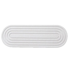 Tapis Absorbant en Terre de Diatomées pour Évier - Séchage Rapide - Pieds en Bois - Blanc