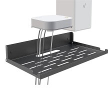 14" Foldable Wall Mount Router Shelf, Router Modem Wall Shelf with Cable Management for Home Devices Black