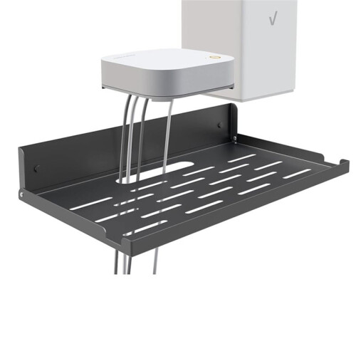 14" Foldable Wall Mount Router Shelf, Router Modem Wall Shelf with Cable Management for  Home Devices Black