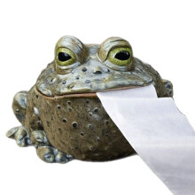 Whimsical Toad Tissue Box Cover Frog Toilet Paper Holder for Kitchen, Bathroom, Bedroom, Animal Toilet Roll Dispenser
