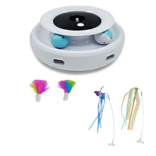 2-in-1 Cat Toy: Automatic Interactive Electronic Pet Toy for Cats & Dogs, 5 Modes, Accessory