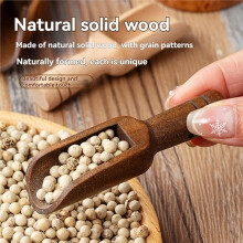 Lot de 10 Cuillères Doseuses en Bois pour Sel, Épices, Poivre et Café, Idéales pour la Conservation dans les Bocaux de Cuisine