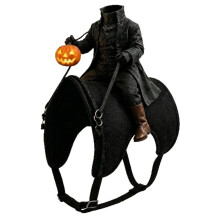 Horseman Cat Costume-Dog Halloween Costumes,3D Headless Horseman Design,Adjustable Fit for Cats/Small Dogs for Halloween