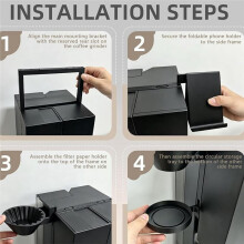 Organisateur pour XBloom Studio, Support de Rangement pour Accessoires avec Porte-Filtres en Papier et Support pour Téléphone, Coin Café