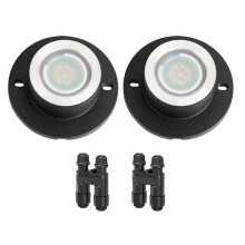 3-Watt-Teichleuchten, Warmweißes LED-Licht, IP68 Wasserdicht für Teiche, Becken, Gärten, Wasserfälle, 2er-Pack