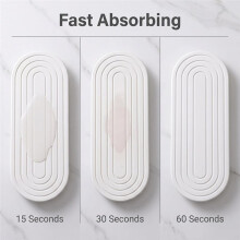 Diatomaceous Earth Sink Tray - Fast-Drying Absorbent Mat with Wooden Legs for Kitchen & Bathroom Countertop Grey