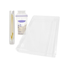 2 Pack Freeze Flat Breastmilk Storage Bag, Breastmilk Freezer Flattener Stackable Lay Flat Milk Bags Freezer Tray