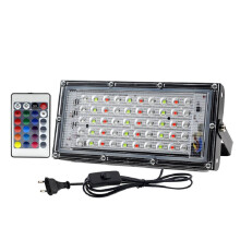 50-W-LED-RGB-Flutlicht, 220 V AC, IP65 Wasserdicht, mit Fernbedienung und EU-Stecker