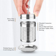 2 Pack 304 Steel Fine Mesh Tea Infusers for Loose Leaf Tea Versatile for Tea, Spices & Seasonings, Mesh Traps Sediment
