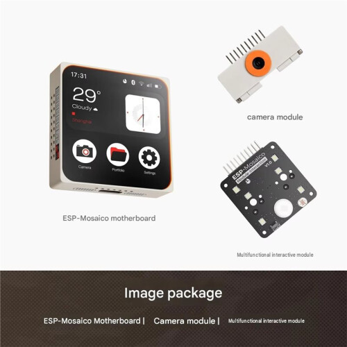 Kit Inteligente de Codificación de IA ESP-Mosaico ESP32-S31: Placa Base, Módulo de Cámara, Módulo Interactivo Multifuncional 1