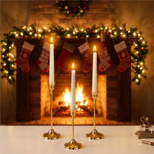 Candle Holder Gold, Pack of 12 Candle Holders Taper Candles Vintage Candle Holder,for Table Wedding Gift Christmas