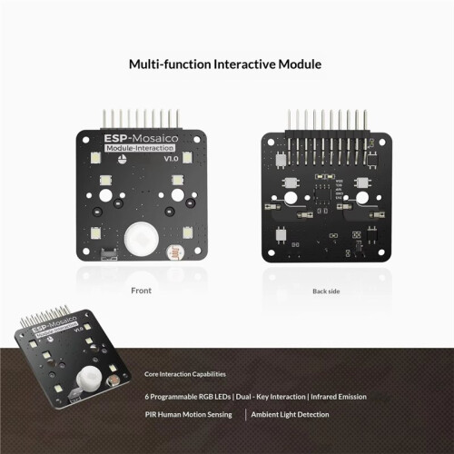 ESP-Mosaico ESP32-S31 Board AI-Coderingskit: Moederbord, Cameramodule, Multifunctionele Interactieve Module