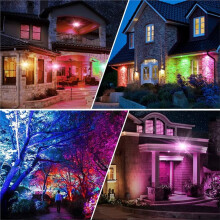 150-W-LED-RGB-Flutlicht, 220 V Wechselstrom, IP65 Wasserdicht, mit Fernbedienung und EU-Stecker