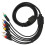 Cabo AV Multifuncional RGB RGBS com 4 Conectores BNC para NGC, N64, SFC e SNES 4
