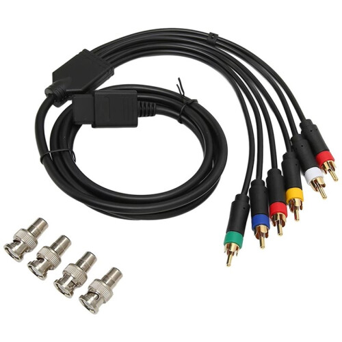 Cabo AV Multifuncional RGB RGBS com 4 Conectores BNC para NGC, N64, SFC e SNES 2