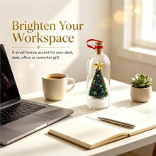 Recordable Christmas Tree Message in A Bottle,Voice Recording Holiday Keepsake with Playback,Christmas Gift WithSnowy A