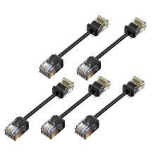 5Pcs Cat6/Cat6a Slim Short Ethernet Cable Ultra Thin RJ45 UTP Thin Round Ethernet Cable 10Gbps 250MHz 0.5M